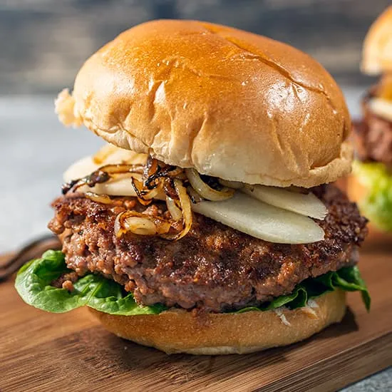 Recept: Gevulde Stilton hamburger
