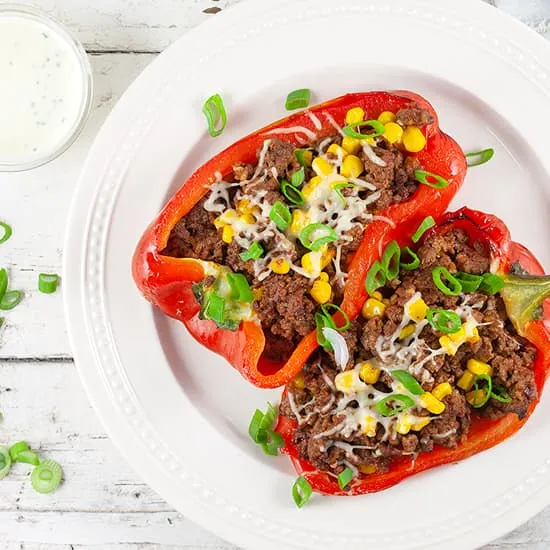 Gevulde paprika's met gehakt