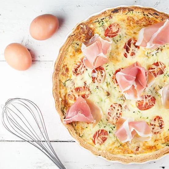 Recept: Courgette quiche met serranoham