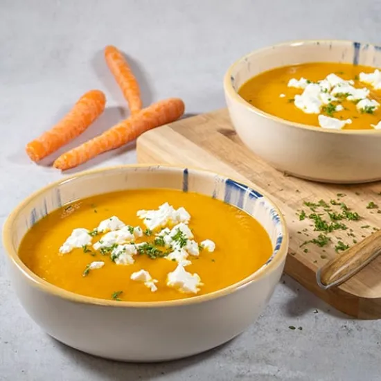 Recept: Wortelsoep met geitenkaas