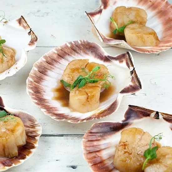 Recept: Coquilles St. Jacques met karamel en balsamico