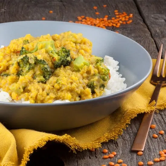 Recept: Vegetarische rode linzen en broccoli stoof