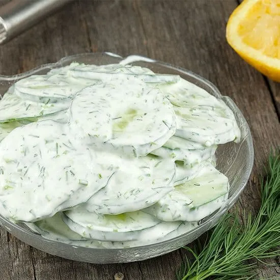 Recept: Romige komkommersalade