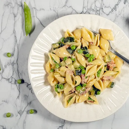 Recept: Romige pasta met doperwten