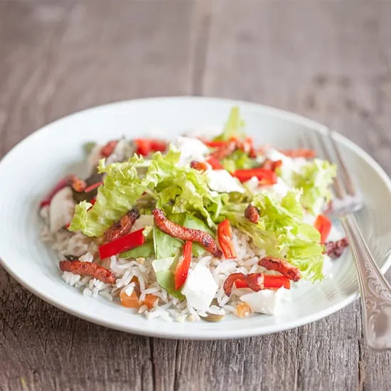 Recept: Notenrijstsalade met geitenkaas