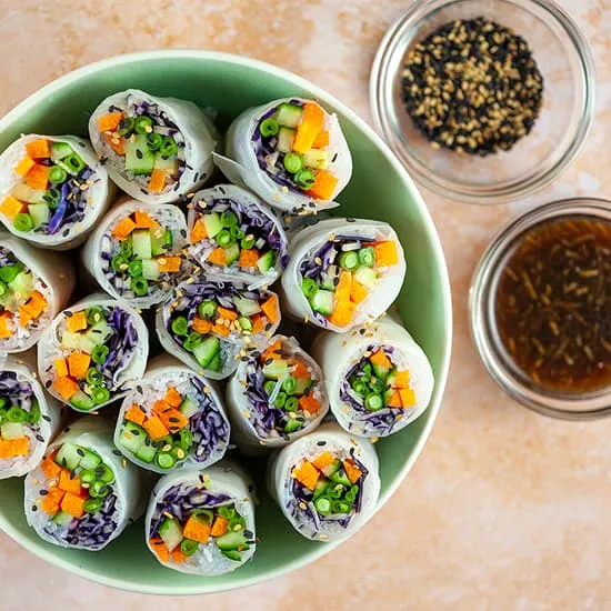 Recept: Regenboog springrolls