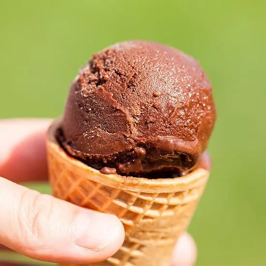 Chocolade sorbetijs