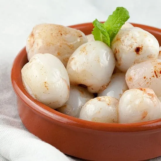 Gekarameliseerde lychees