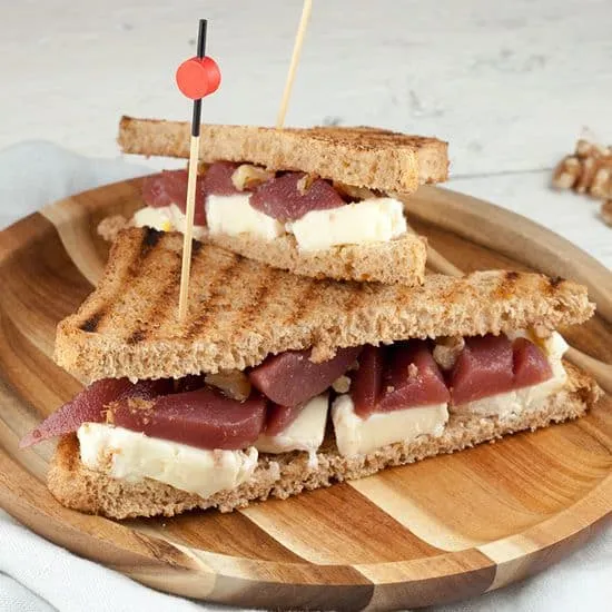 Recept: Sandwich met stoofpeertjes