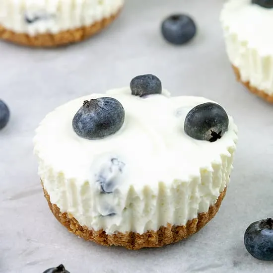 Recept: Mini blauwe bessen cheesecake