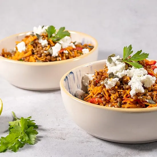 Recept: Linzensalade met geitenkaas