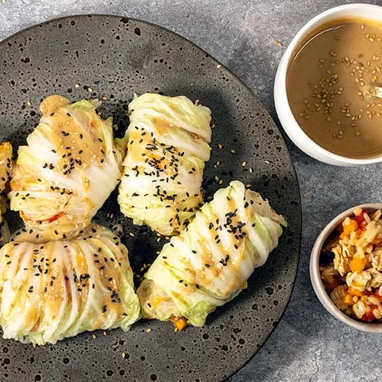 Chinese koolrolletjes met kalkoen