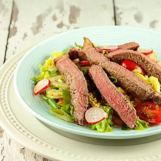 Recept: Pittige biefstuksalade