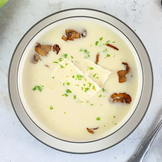 Recept: Briesoep met champignons
