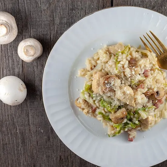 Risotto met kip en Chinese kool