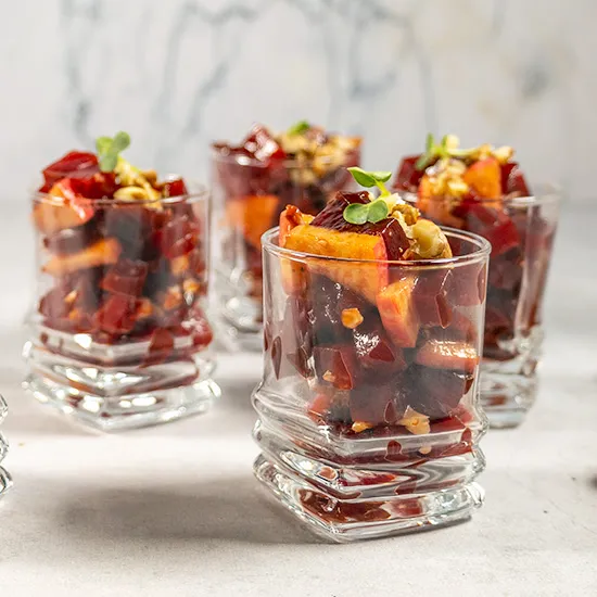 Recept: Rode biet tartaar in een glaasje