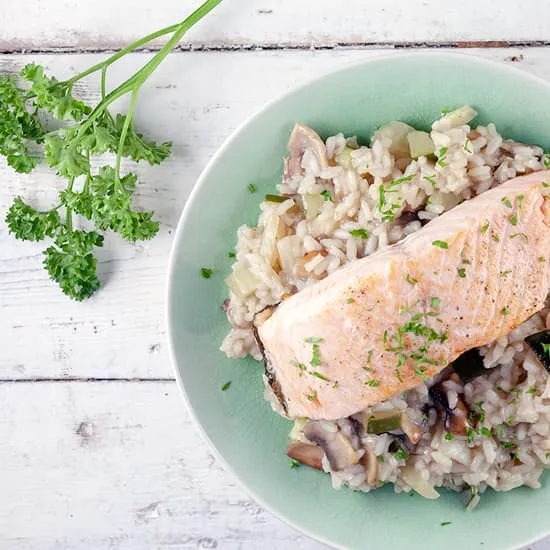 Recept: Risotto met venkel, courgette en zalm