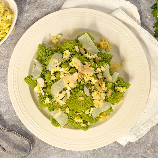 Recept: Hele romanesco met ei