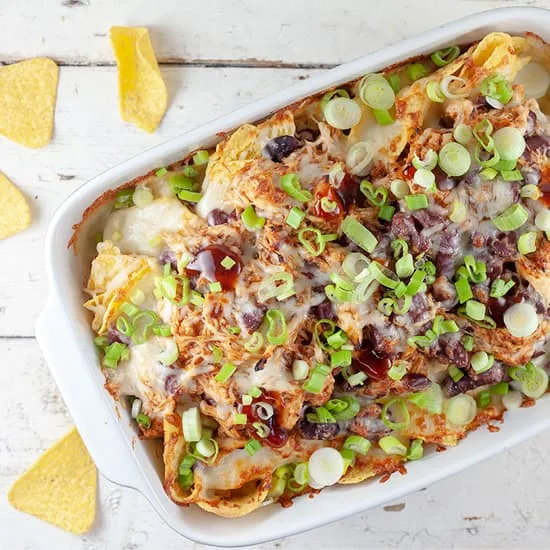 Nachos met pulled chicken