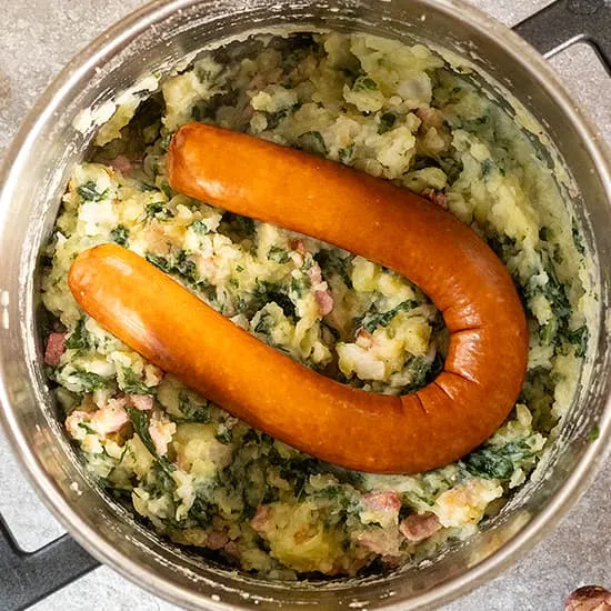 Recept: Boerenkool stamppot met aardpeer