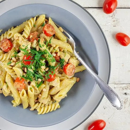 Recept: Pasta pesto met kip