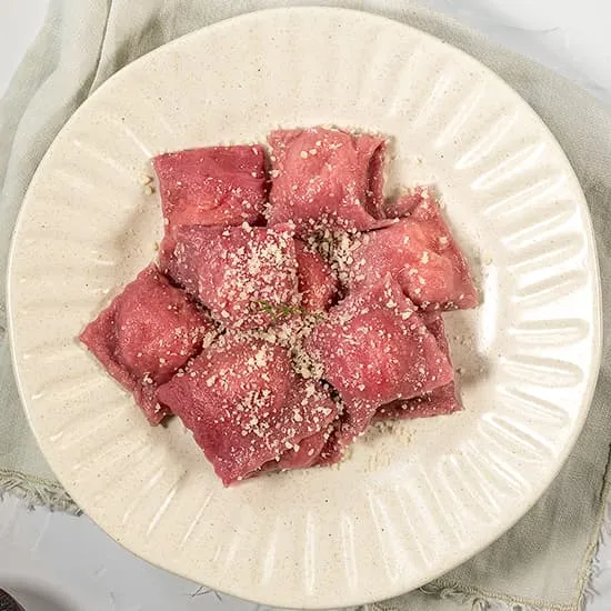 Recept: Rode bieten ravioli