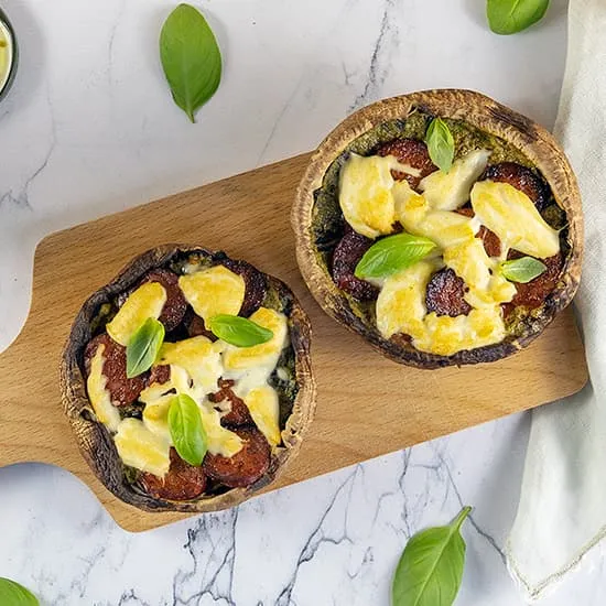Recept: Gevulde portobello met chorizo