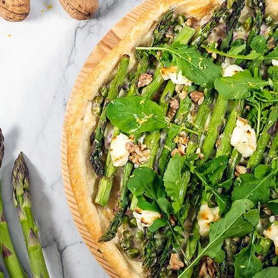 Recept: Plaattaart met groene asperges