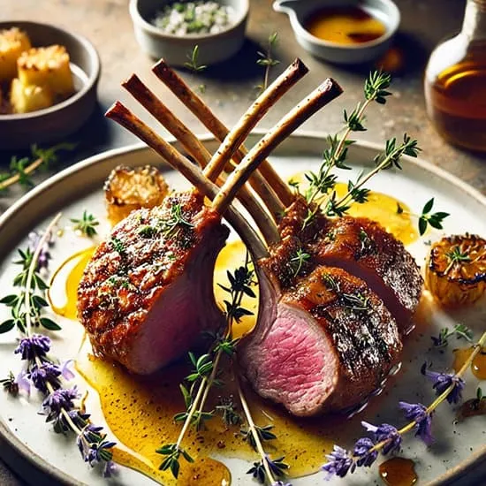 Recept: Kerstklassieker: Lamsrack met rozemarijn, knoflook en honingjus