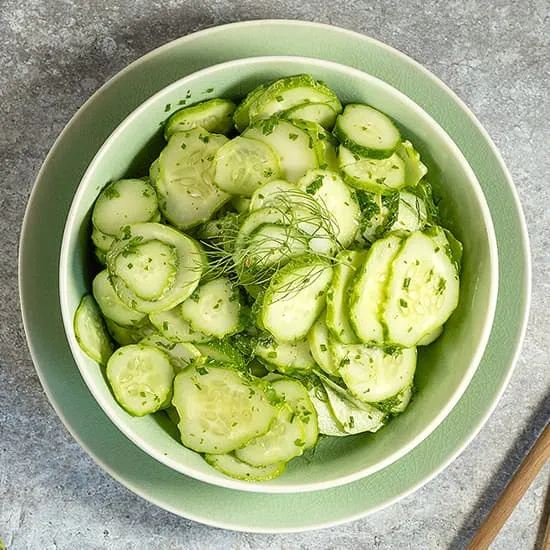 Recept: Simpele komkommersalade