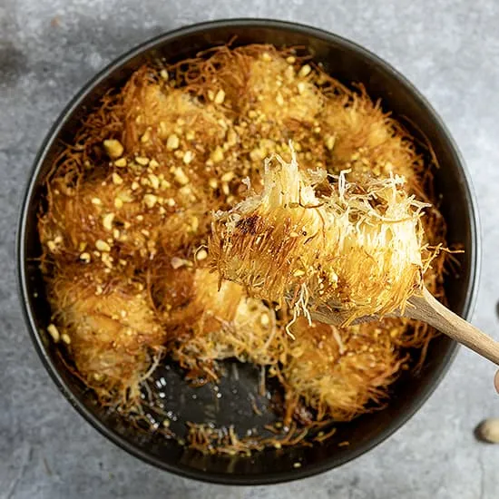 Künefe rolletjes met ricotta