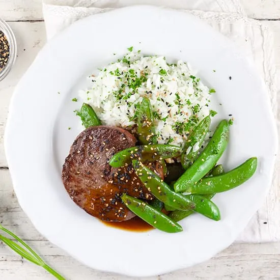 Recept: Tournedos met sugar snaps