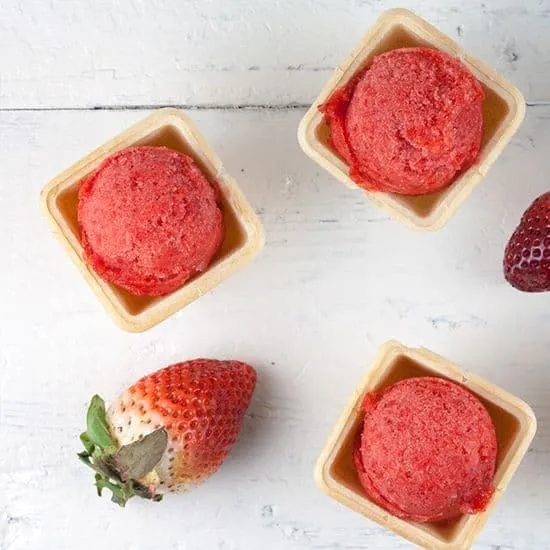 Aardbeiensorbet