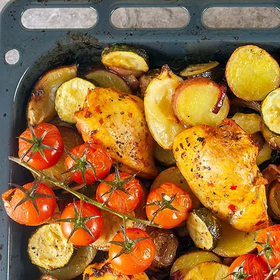 Recept: Traybake met kip en courgette