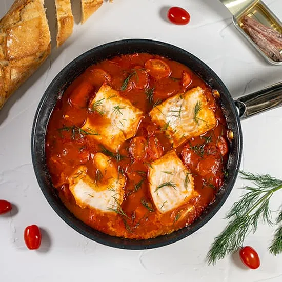Recept: Kabeljauw in tomatensaus