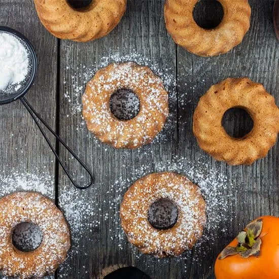 Recept: Mini tulband cakejes met kaki