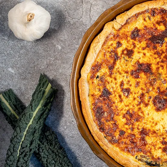 Recept: Palmkool quiche