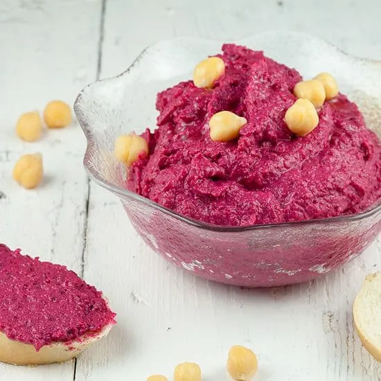 Recept: Rode bieten hummus