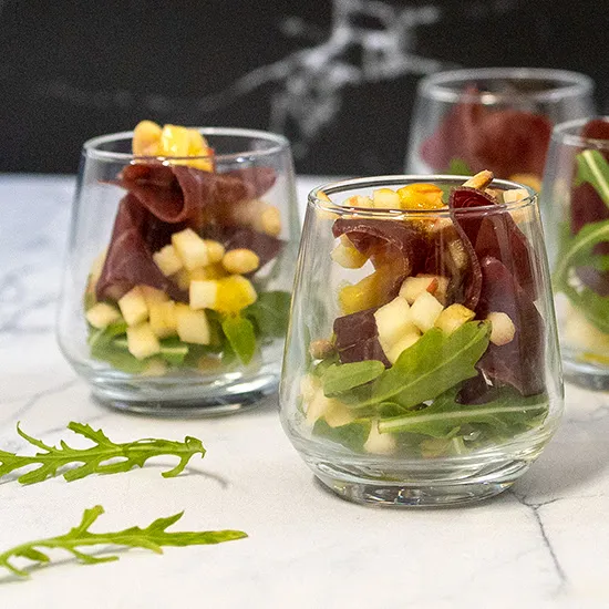 Recept: Rookvlees salade in een glaasje