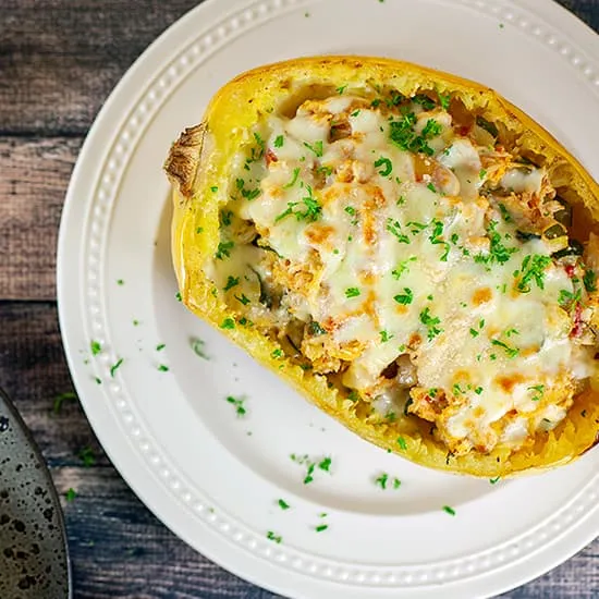 Recept: Spaghettipompoen met kip