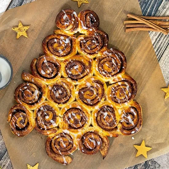 Recept: Cinnamon roll kerstboom