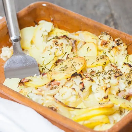 Recept: Bloemkoolschotel met ham en kaas
