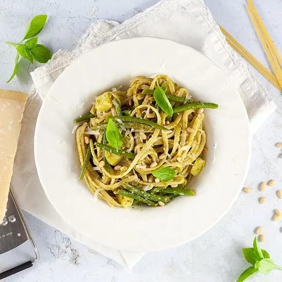 Recept: Trenette met pesto en sperziebonen