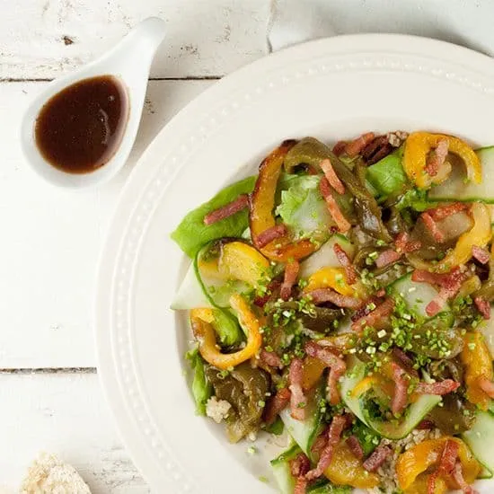 Recept: Salade met bulgur en geroosterde paprika's