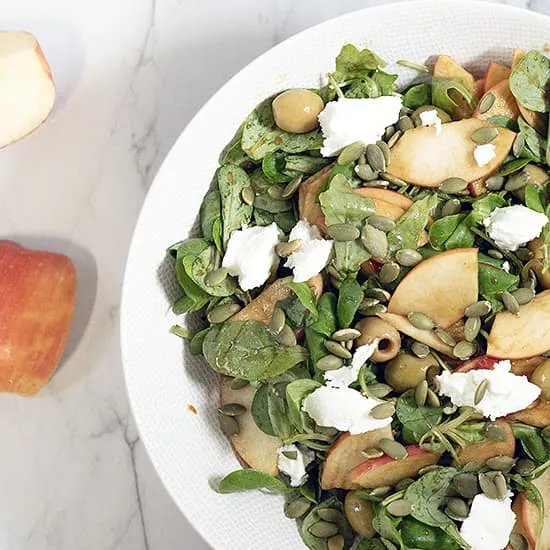 Recept: Salade met appel en geitenkaas