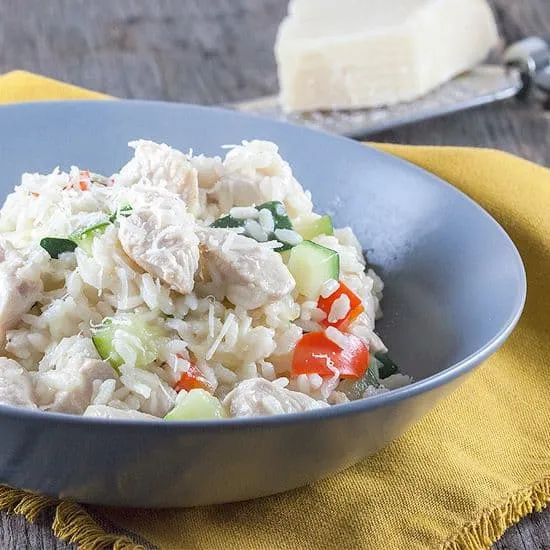 Recept: Kazige risotto met kip en courgette