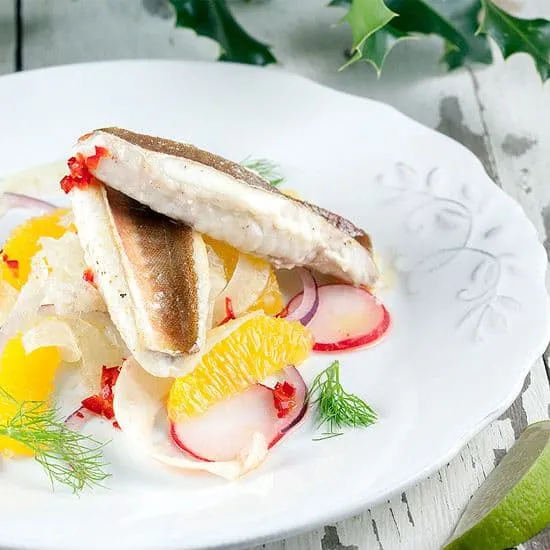 Recept: Gebakken rode poon salade