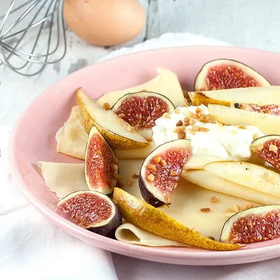 Crêpes met vijgen en peren