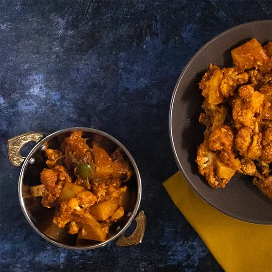 Aloo gobi - Aardappel-bloemkoolcurry