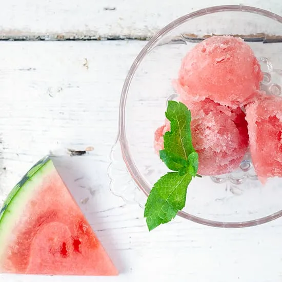Watermeloen sorbet